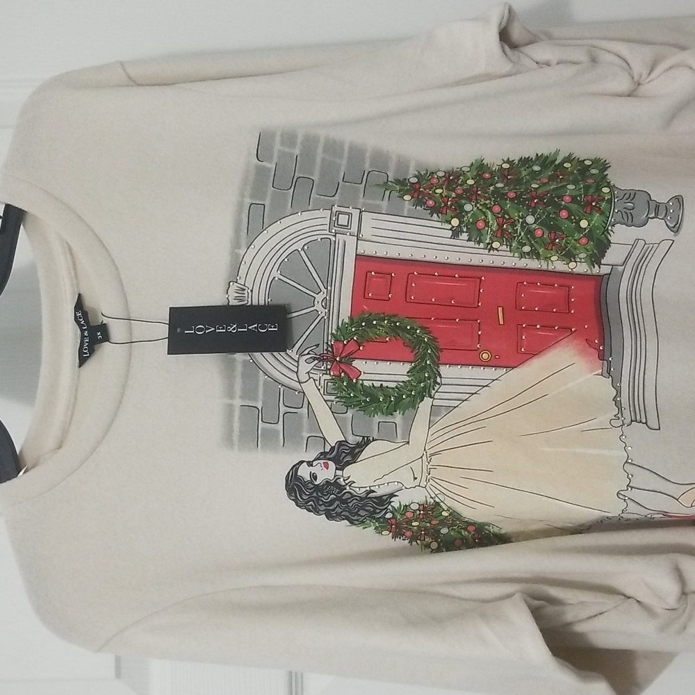 Love & Lace Christmas Sweater NWT(3x)